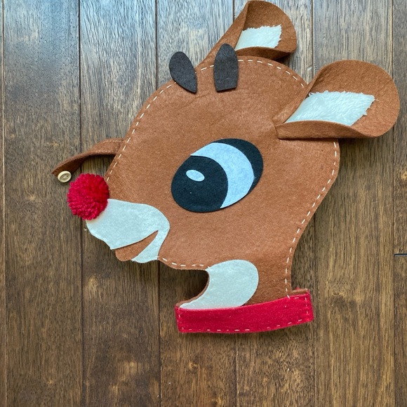 Pottery Barn Kids Other - Pottery Barn Kids Rudolph The Red Nosed Reindeer Felt Chairbacker